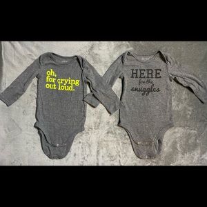12M Okie Dokie onesies 2pk GUC